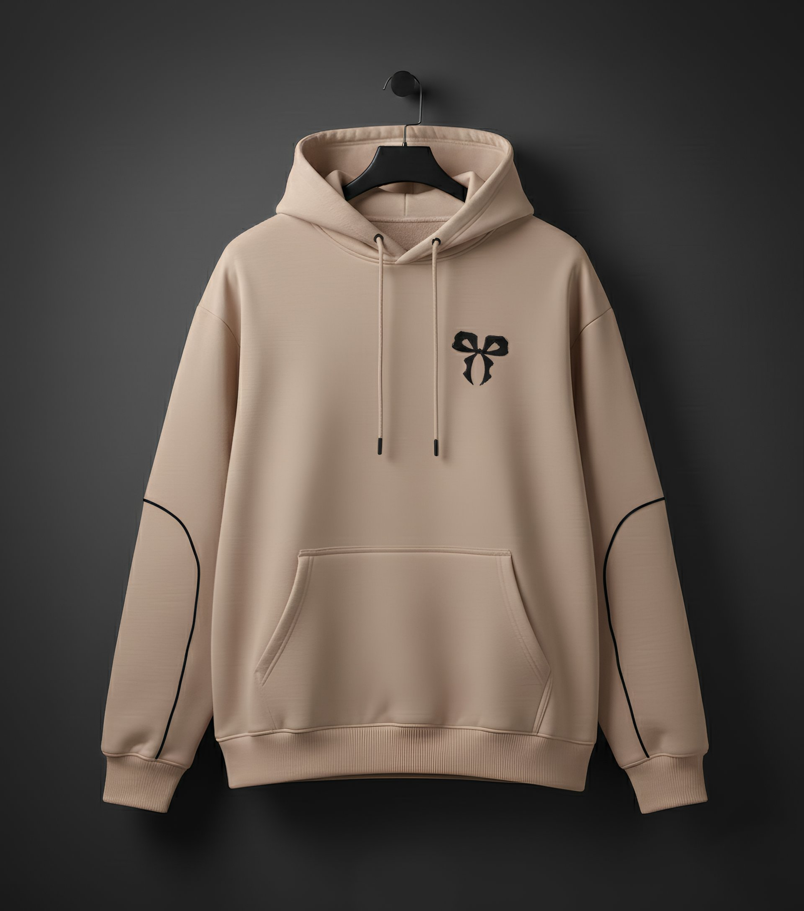 Bow Era Hoodie Beige